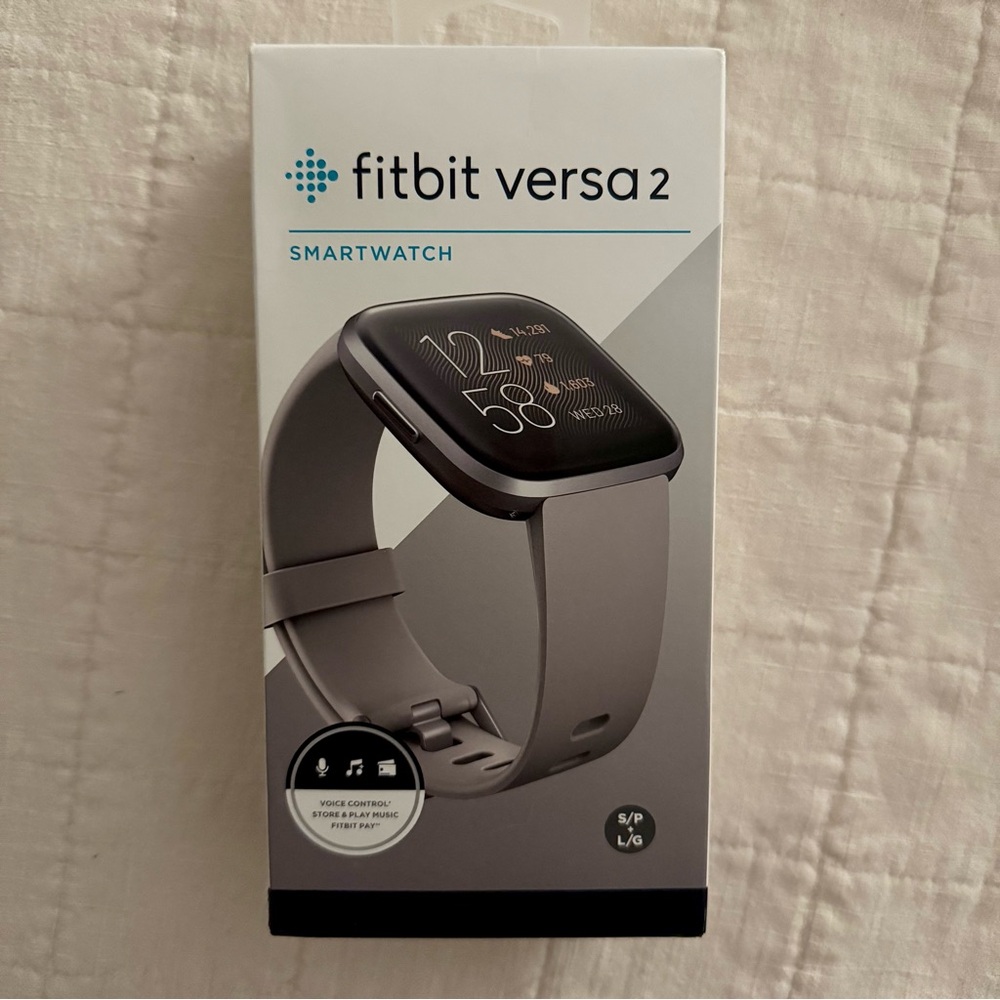Fitbit Versa 2 Health & Fitness Smartwatch - Stone/Mist Grey Aluminum